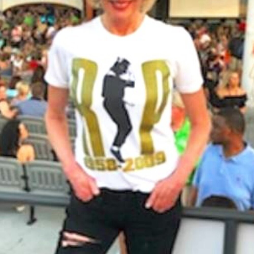 Rare Y2K PEACE GENERATION Michael Jackson T-Shirt Moonwalk R.I.P 1958-2009 M